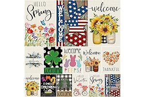 Burlap Seasonal Garden Flag Set - Vibrant Double-Sided Yard Flags for Every Season