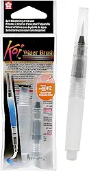 SAKURA Pincel de água Koi – Pincel de água para aquarela – Tanque de 4 ml – Ponta de pincel pequena