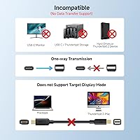 Vista 6 de Cable Matters Cable USB C a Mini DisplayPort unidireccional de 6 pies (cable USB C a Mini DP) compatible con 4K 60Hz - No compatible
