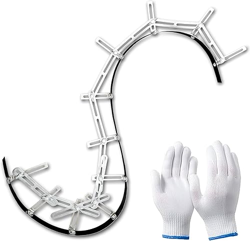 Plantilla de curva flexible de 39 pulgadas, herramienta de carpintería, plantilla de curva de acero flexible para transferir patrones curvos para