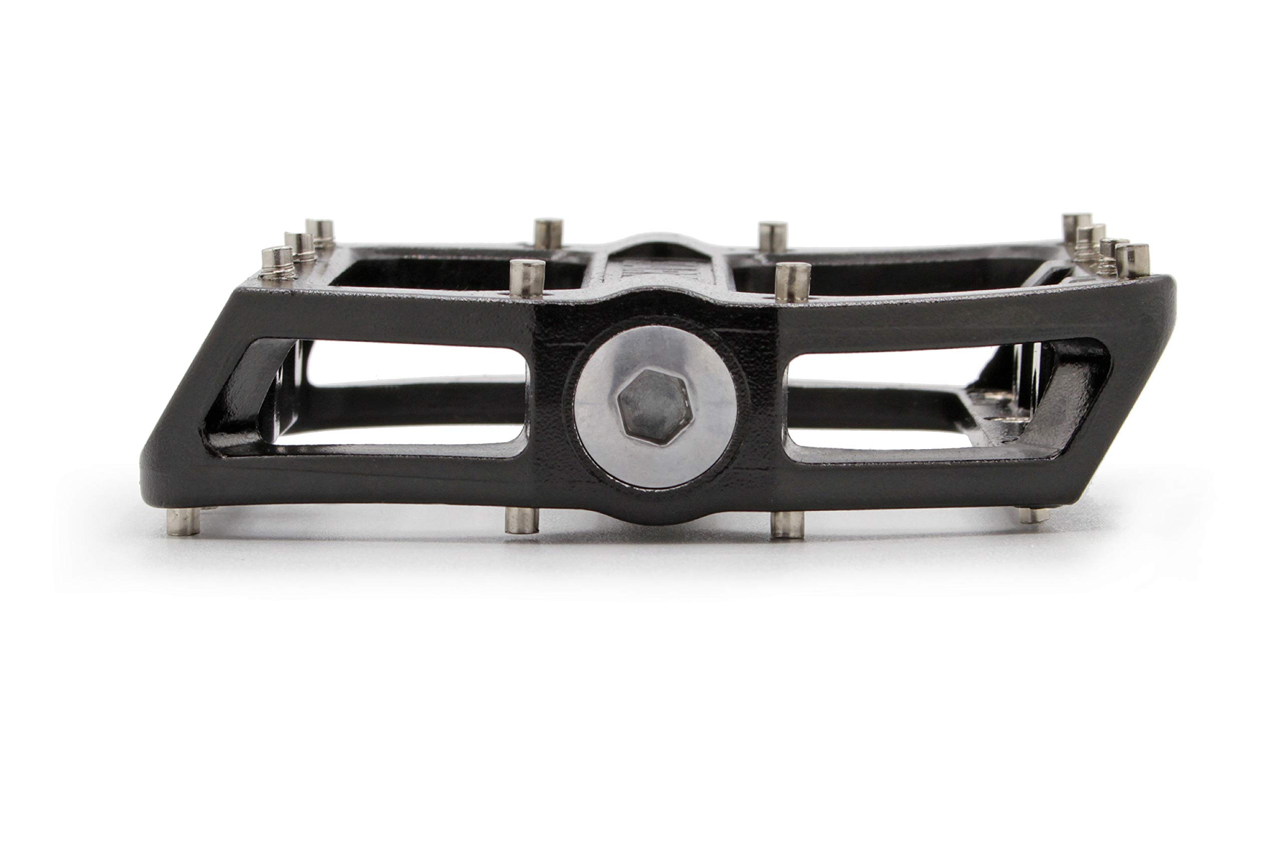 Kartell ® Plattform Mountainbike Pedale aus Aluminium, 9/16“ gehärtete Cro-Mo Achse, industriegelagert, Fahrrad Pedale für E-Bike MTB, BMX, Dirt u.v.m., schwarz