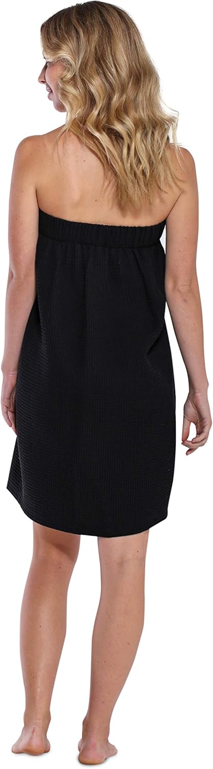 Turquaz Lightweight Knee Length Waffle Robes For Women Spa Bath Waffle - Image 6