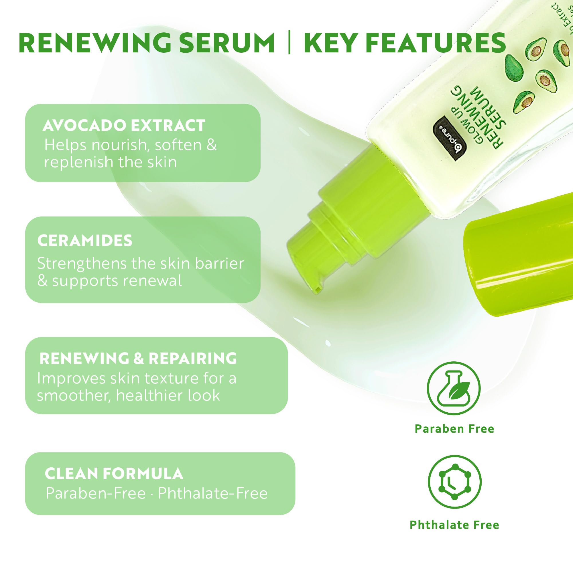 Amazon.com: b.pure Glow Up Avocado Renewing & Strengthening Face