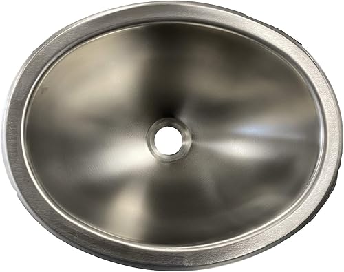 Class A Customs Fregadero ovalado de acero inoxidable de 10 x 13 Acero inoxidable serie 300 Fregadero de casa rodante Fregadero de concesión