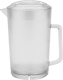 G.E.T. Heavy-Duty Shatterproof Plastic 2 Quart Pitcher with Lid, BPA Free (64 Ounce), Clear
