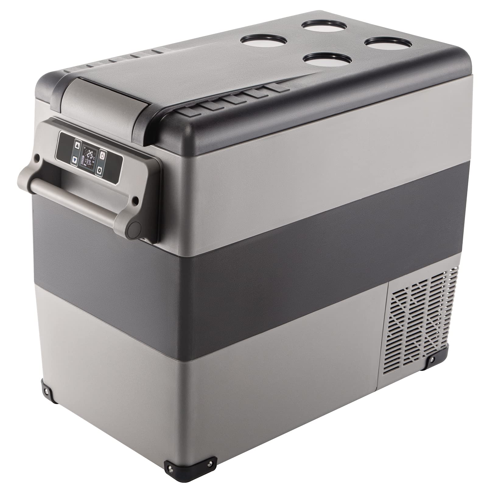 VEVOR Frigo Portatile 55L, Frigorifero Piccolo per Auto 12v 220v, Frigo da Campeggio Sh-CF, Camion Camper Mini Radiatore Elettrico per Viaggi, Pesca, Uso Esterno e Domestico