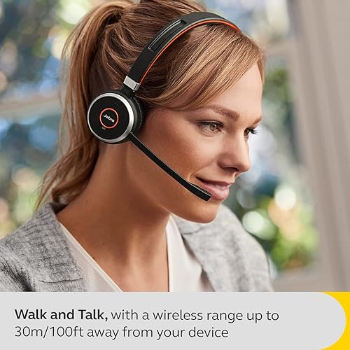 Miniatura 5 de Jabra Evolve 65 SE Link380a UC Stereo - Auriculares Bluetooth con micrófono de cancelación de ruido, batería de larga duración y doble conectividad,