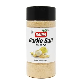 Badia Garlic Salt, 16 oz Premium Blend of Salt & Garlic for Seasoning