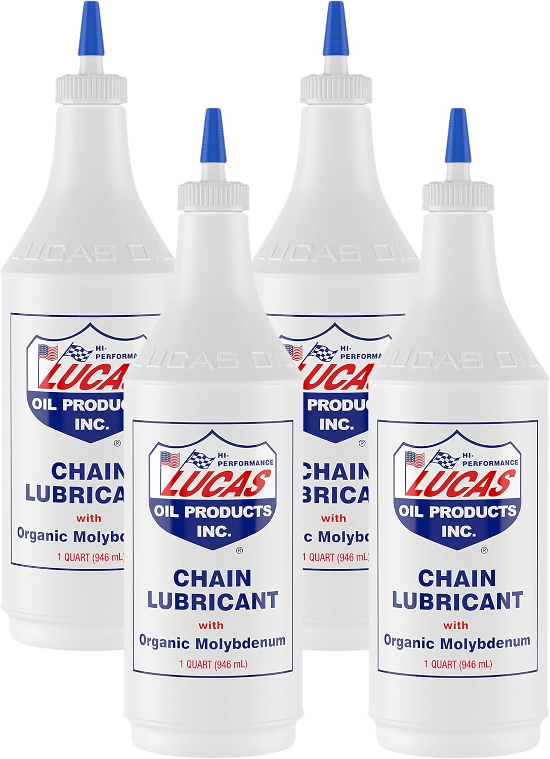 Lucas Oil 10014 Chain Lubricant with Organic Molybdenum - 1 Quart (Pack of 4)