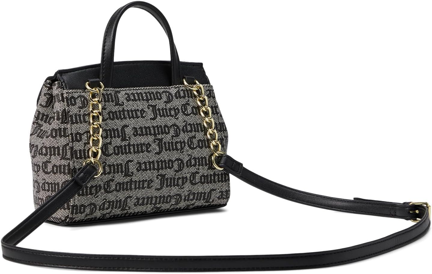 Juicy Couture Modern Chic Crossbody Oversized Gothic Status Black Beige One Size
