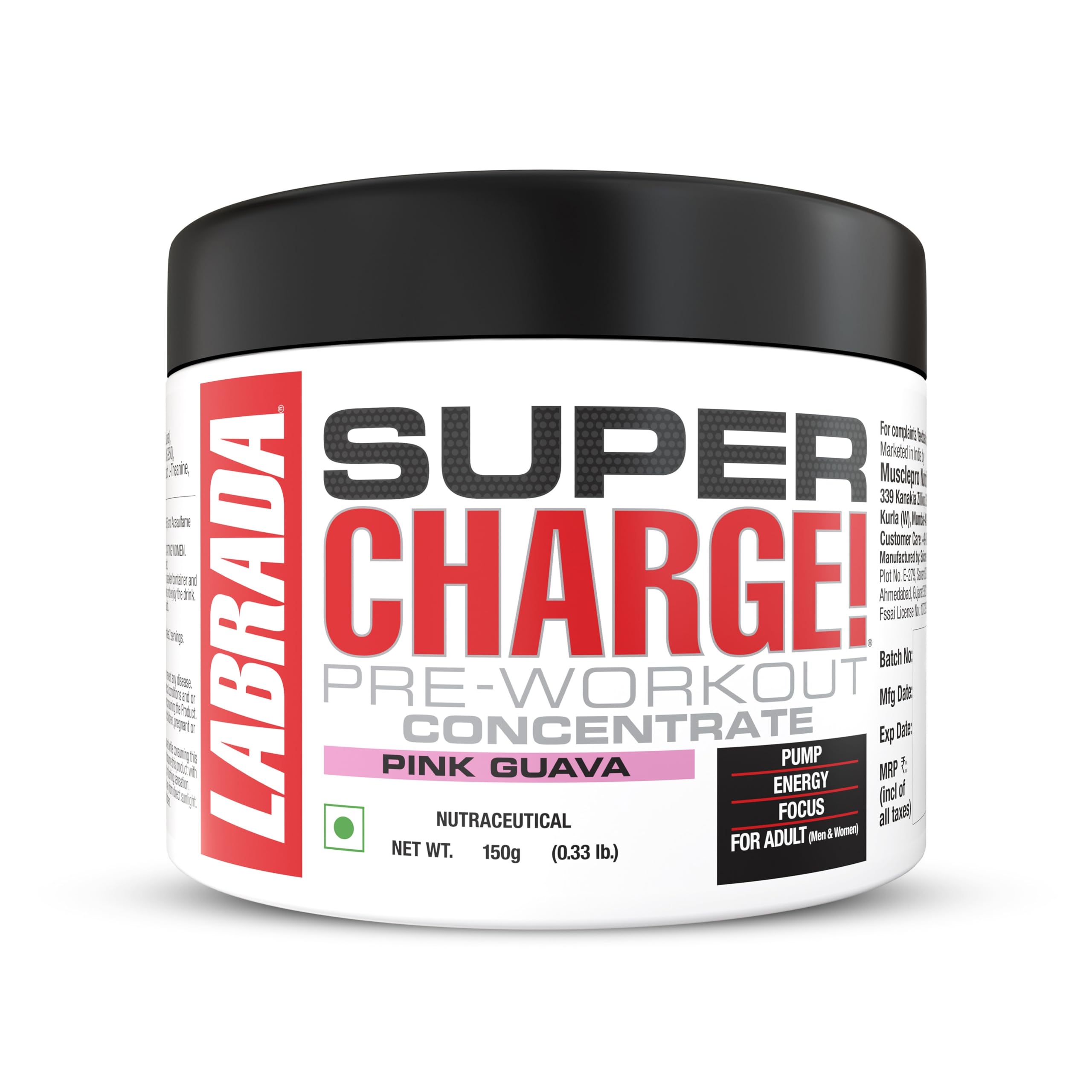 Labrada Super Charge Pre Workout Supplement for Men & Women | Energy, Focus & Muscle Pump Support | Orange Flavour | 150g — Amazon image 14