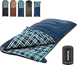 KingCamp Sleeping Bag for Adults, Cold Weather & Warm XL Big and Tall Flannel Sleeping Bags with Compression Sack Portable Waterproof Essentials Gear Accessories for Outdoor Camping