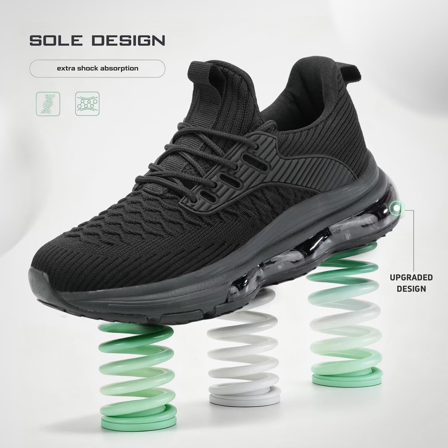 Womens Air Cushion Running Shoes Slip on Walking Tennis Casual Fashion Sneakers Comfort Non Slip Work Sport Athletic Trainer