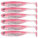 QualyQualy Soft Plastic Swimbait Paddle Tail Soft Lures 2.75 Shad Minnow Soft Swim Bait for Bass, Trout, Walleye, Crappie, Pike (6, 2.75in - 6Pcs)