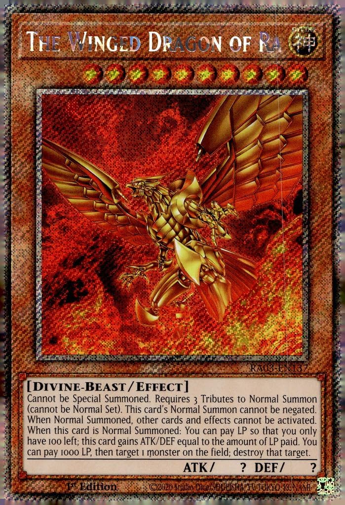 The Winged Dragon of Ra (Platinum Secret Rare) - RA03-EN137 - Platinum Secret Rare - 1st Edition