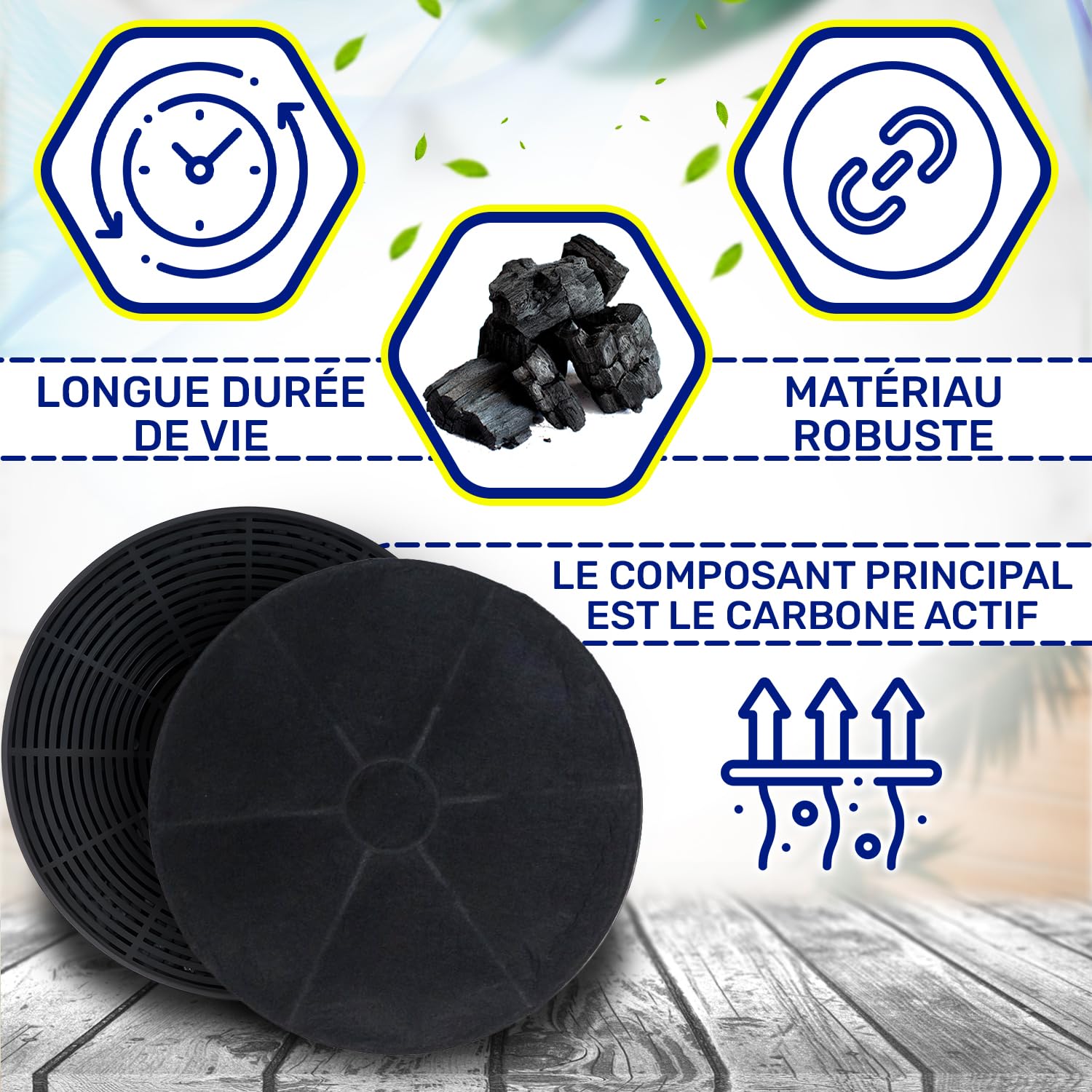 4 Pièces Filtre Charbon Hotte Aspirante Ø 175 mm 23 mm avec le Code Original MIZ0031 pour Respekta KF568 pour Bomann CF100 pour Exquisit CO4 pour PKM - MONTERAL