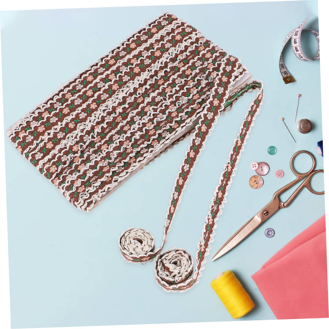 Operitacx 3piezas Cinta De Encaje Bordado Para Diseño Floral Material Duradero y Seguro Para Vestidos y Accesorios De Moda Yards