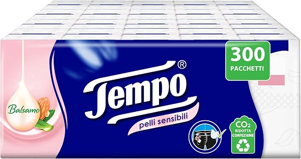 Tempo Pacchetti di Fazzoletti di Carta Tascabili Classic, 56 Pacchetti da 9 Fazzolettini Monouso, 4 Veli, Resistente in Lavatrice - 4