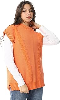 فيست طويل من الصوف للنساء من سيزر، برتقالي، مقاس واحد يناسب الجميع