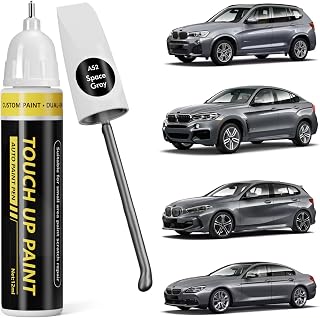 (Space Gray (A52) Car Touch Up Paint for BMW, Car Paint Scratch Repair Kit, 2 in 1 Premium Scratch Remover Pen with Exact Color-Matched