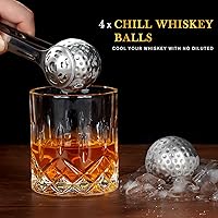 Vista 2 de PONPUR Regalos de golfista para hombres, regalos de cumpleaños de aniversario de Navidad para papá, él, marido, 4 pelotas de golf de whisky con 1