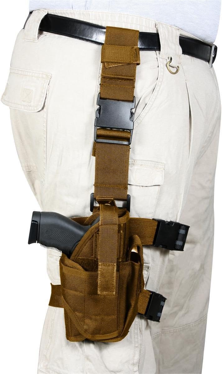 Coyote Brown Military Deluxe Tactical Adjustable Drop Leg Holster