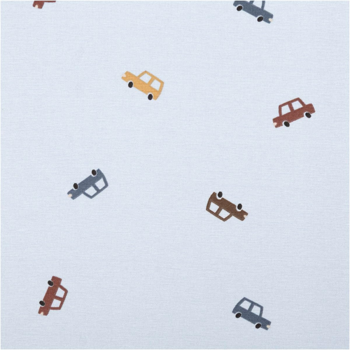 Jersey Cotton Jersey Cars Light Blue 1.45 m Wide Fabric Sold by the Metre Ideal for Clothes, Sweaters & Blankets (145 cm Width)