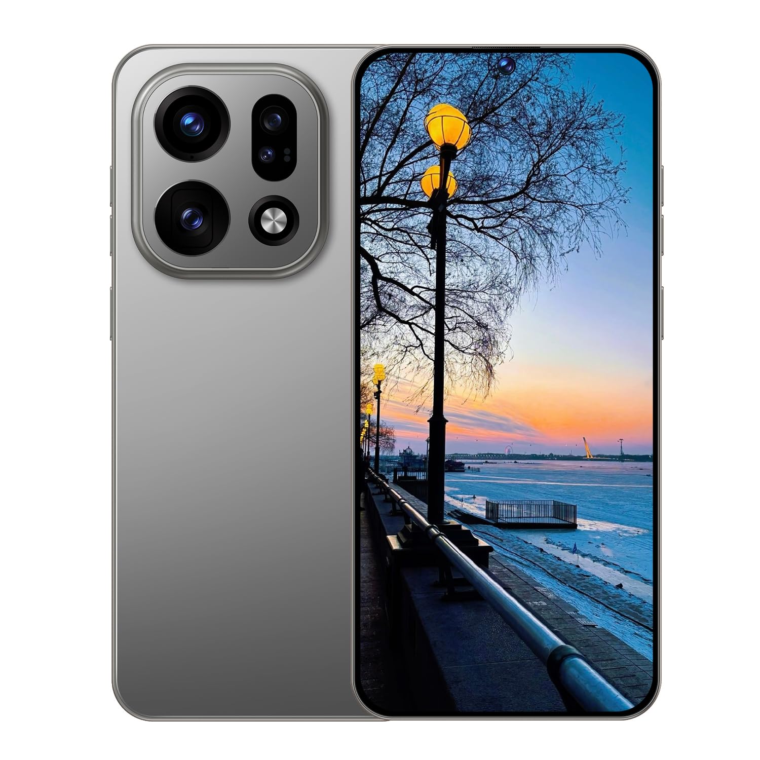 WWT OO X9 Unlocked Cell Phone,12+512 5G Unlocked Phone, Built in Pen Android 15 Battery 7000mAh 6.99" HD Screen Smartphone, Dual SIM/Face ID/Fingerprint Lock/GPS (Grey)