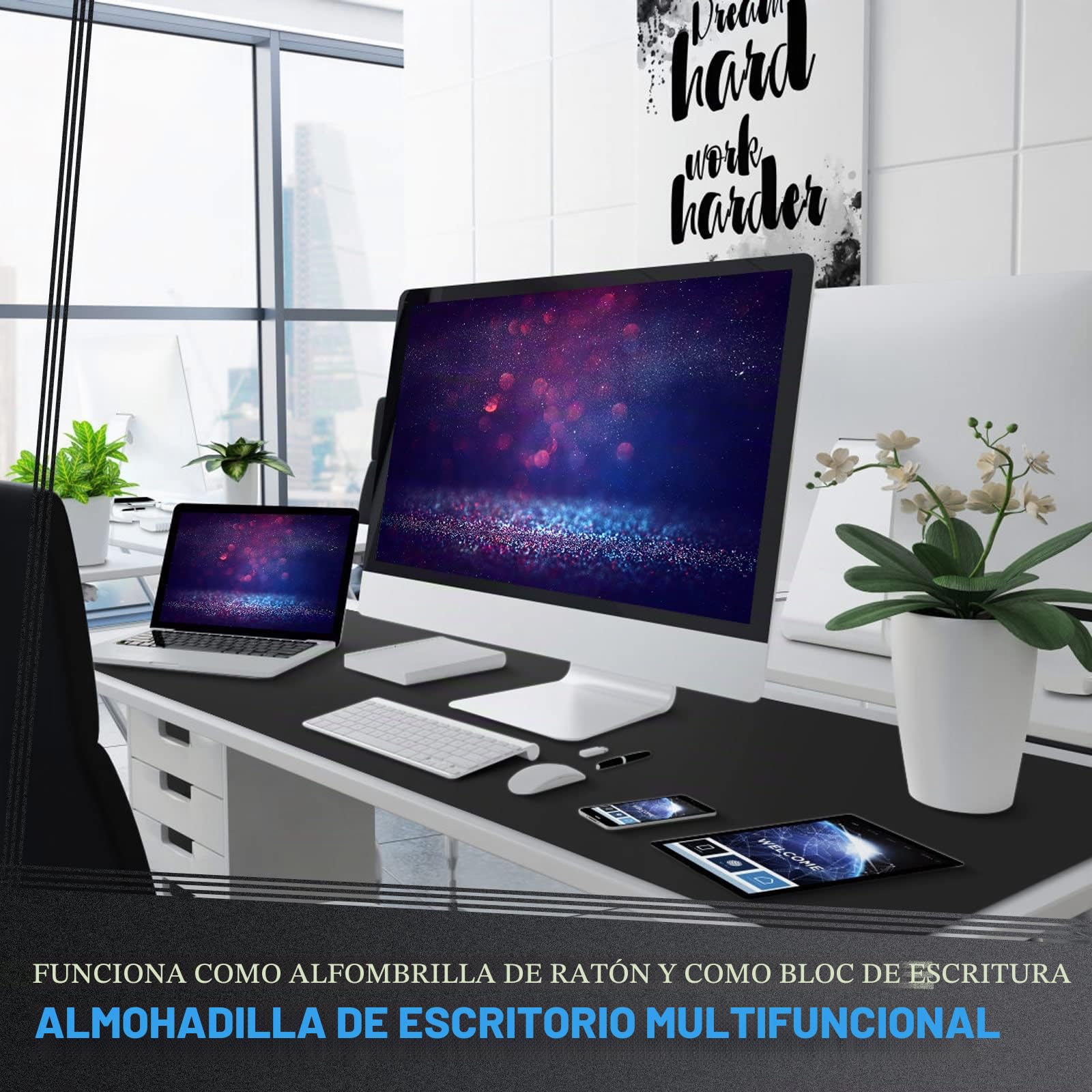 Knodel - Almohadilla de escritorio de PVC para laptop, impermeable, para oficina o hogar