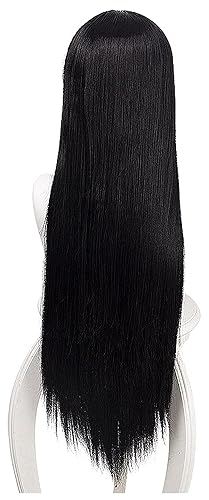 Miniatura 4 de Kakegurui Yumeko Jabami Cosplay Wig, Black Straight Heat Resistant Synthetic Hair Perucas Cosplay Wig for Women Wigs