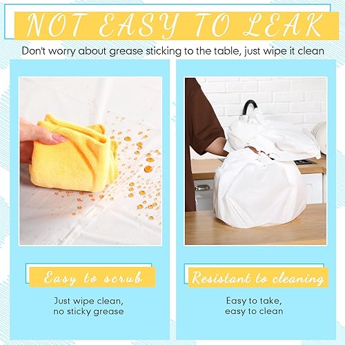 Miniatura 3 de Newwiee Paquete de 23 manteles de plástico para mesas rectangulares, manteles desechables para fiestas, 54 x 72 pulgadas, coloridos manteles
