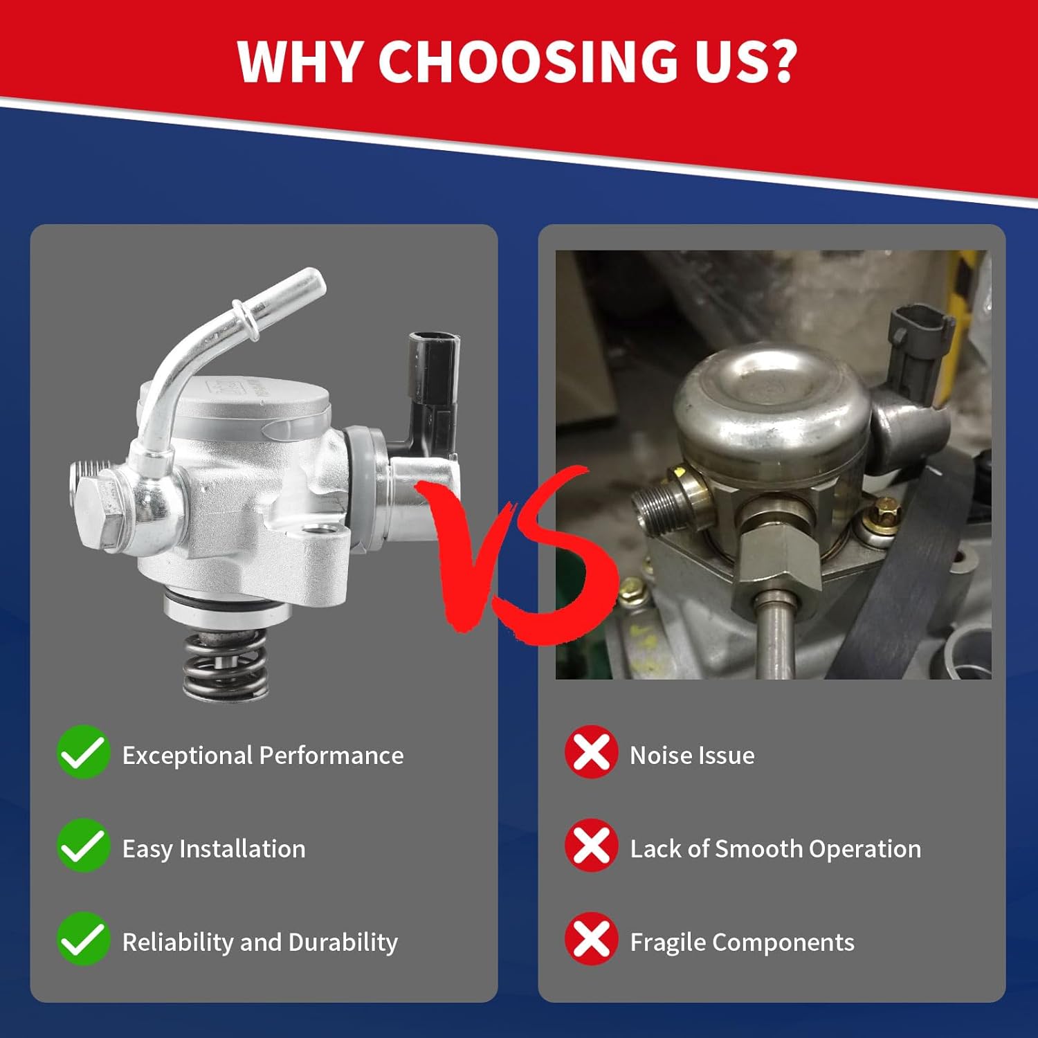 High Pressure Fuel Pump PE01203F0B Compatible with Mazda 3 Mazda CX-5 2.0L 2.5L Mazda 6 2.5L L4 SKYACTIV-G Engine Only Replace GDP510 PE19-20-3F0 PE01-20-3F0C PE01-20-3F0D