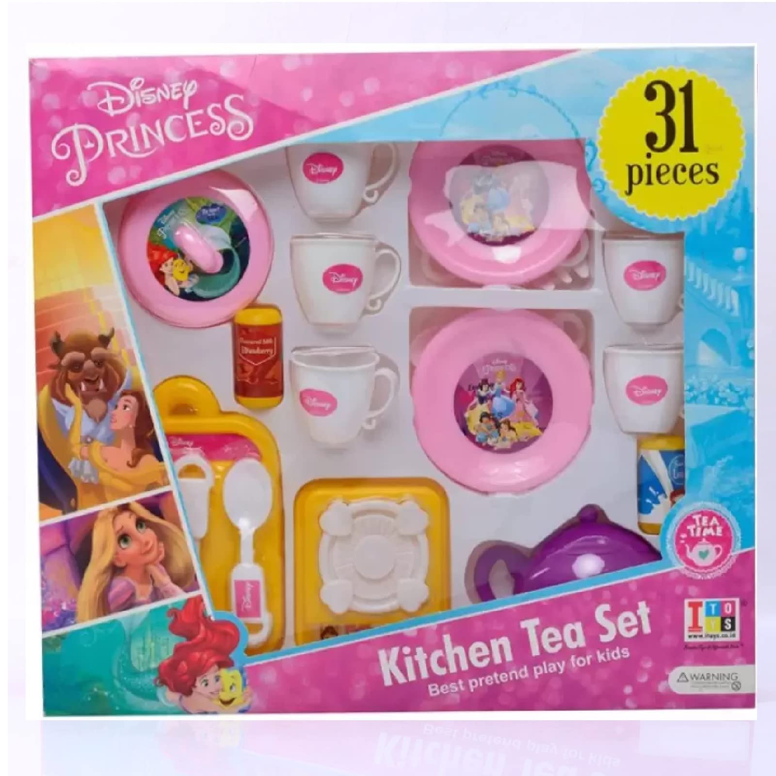 MUREN® Princess Tea Party Play Set for Kids-Portable Easy to Carry Plastic Kitchen teapot Toy, Pretend Play Tea Party Set for Children- Gift for Toddler, Kids, Boys & Girls-32 Pieces- Pink (B0BSV7FWMR) Amazon Price History, Amazon Price Tracker