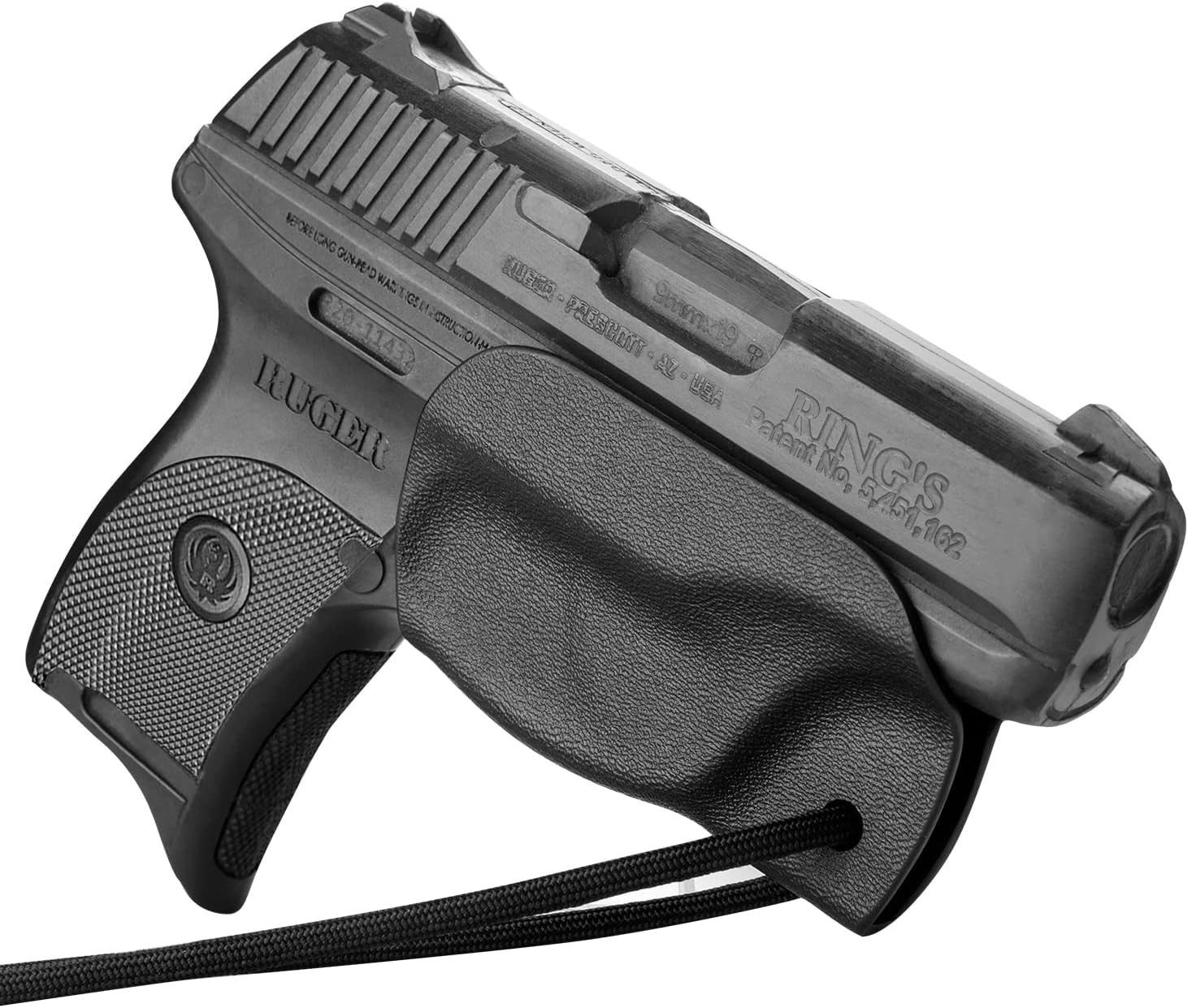 Kydex Trigger Guard Holster with Paracord Optional: Glock 17/19/ 19X/ 23/26, Sig P365 / P365X, G2C/G3C, Hellcat, M&P Shield Plus 9mm/.40, M&P 9mm/.40, Glock 43/43X, SD9 VE/SD40 VE, Ruger LC9 / EC9s