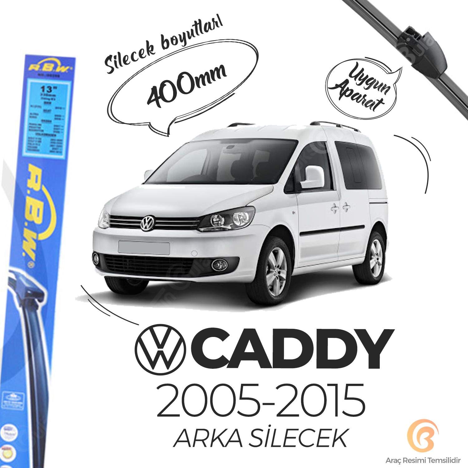 RBW Volkswagen Caddy Arka Silecek (2005-2015) RBW