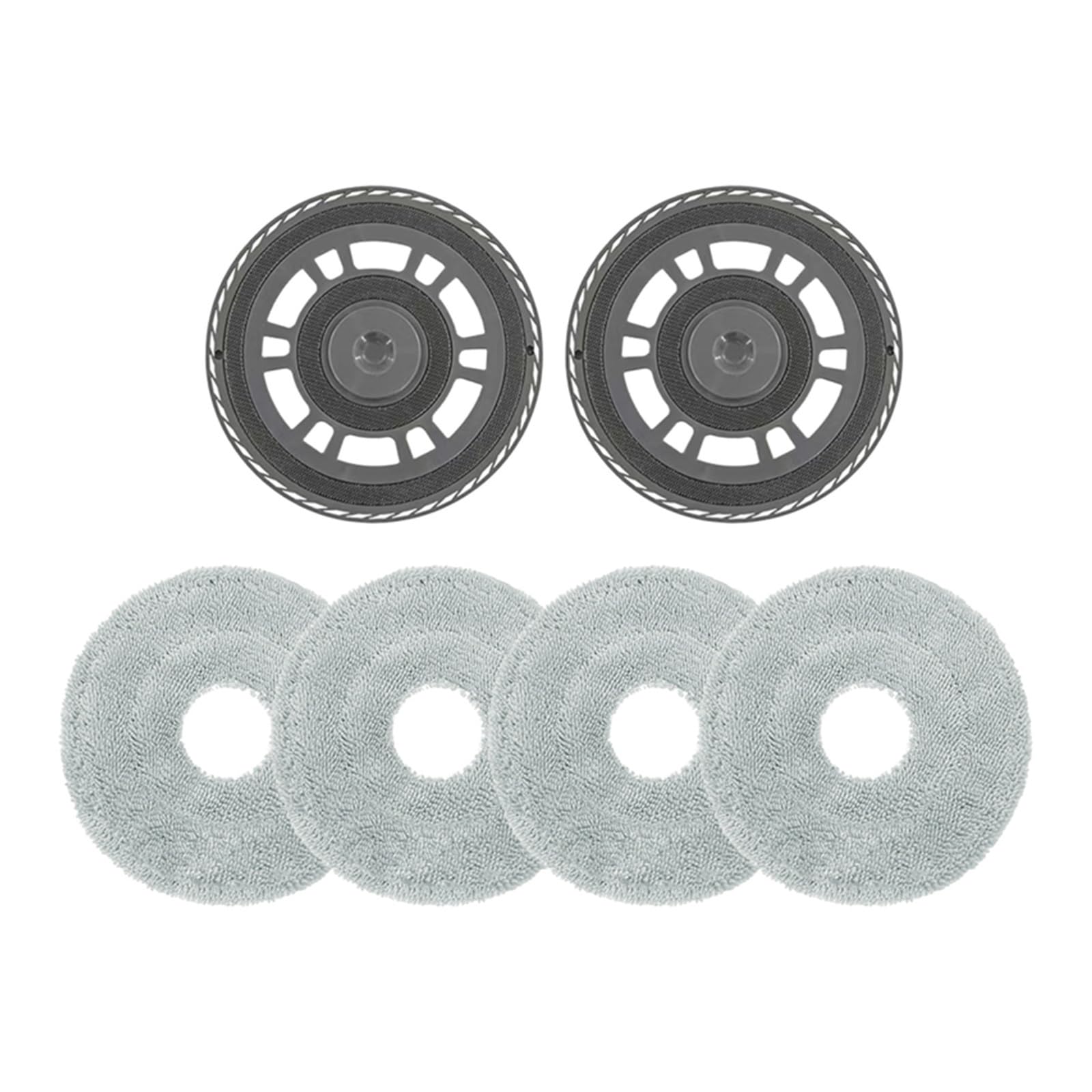 ZJMBGDSF Mop Holder Accessories，Compatible For Dreame，L20 Ultra/X30 Ultra/X40 Ultra Carpet Mop Tray Robot Cleaer Spare Parts(2Mount+4mop)