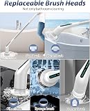 Mashoi Electric Spin Scrubber – Five interchangeable brush heads for versatile home cleaning