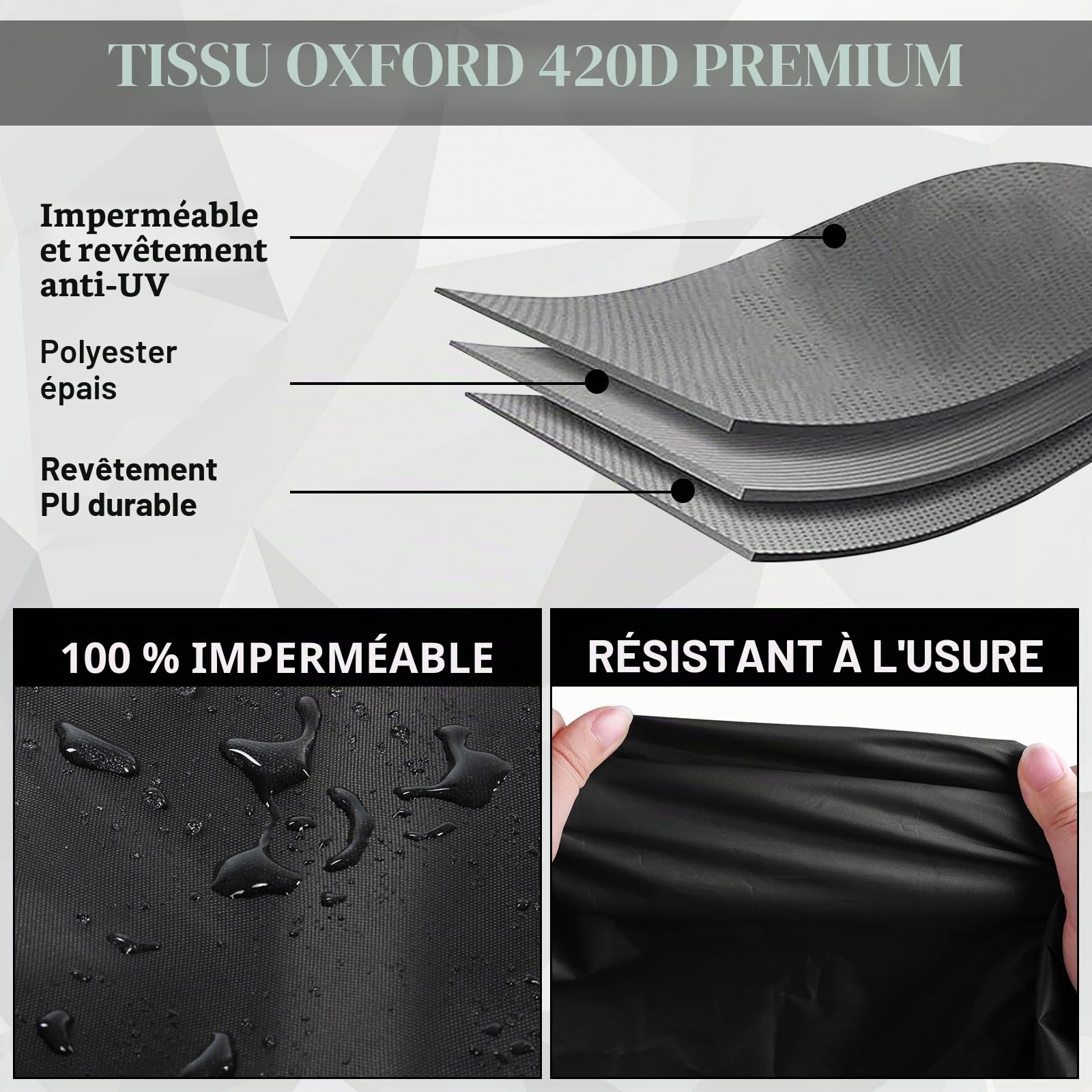 Bâche de protection pour moto Kawasaki Z650, Z900, série Z, résistante à l'hiver, imperméable, indéchirable et robuste, grise