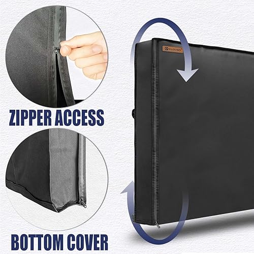 Miniatura 4 de IC ICLOVER Cubierta de TV para exteriores de 41 a 43 pulgadas, solapa frontal enrollable con forro suave antiarañazos, protege la pantalla LED,