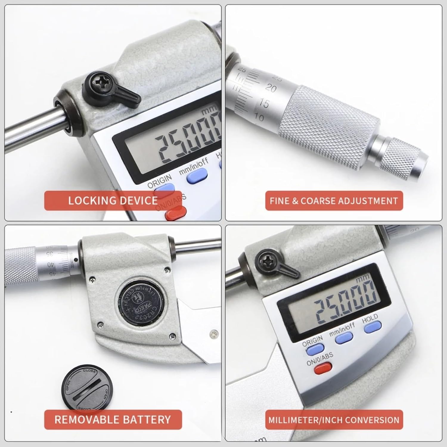 Micrometer 0-25mm 0.001mm(75-100mm)