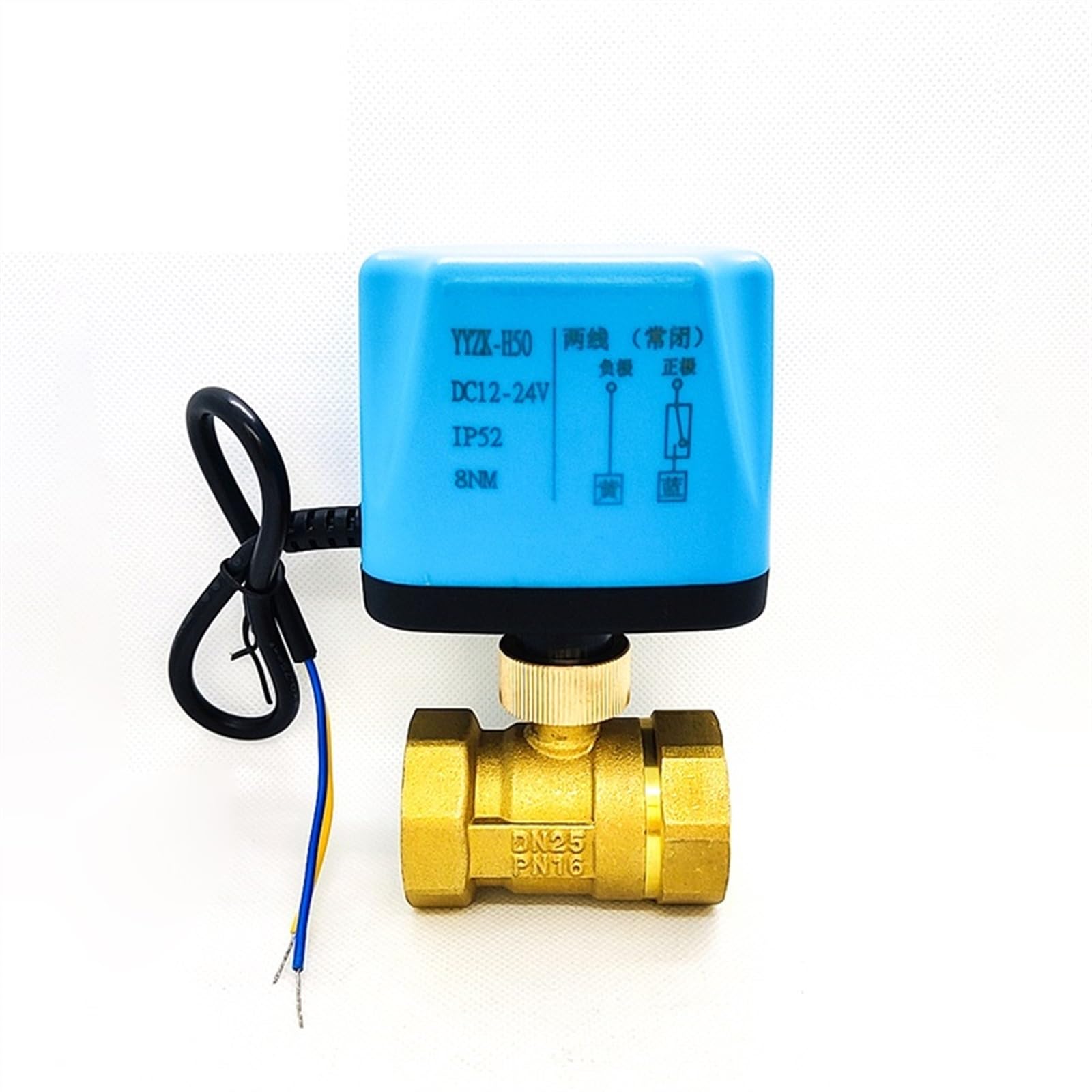 VSPPJYFG 1" Normally Closed/Open Two Wire Motorized Ball Valve Electric Ball Valve AC220V DC12V DC24V(220VAC-NORMALLY OPEN)