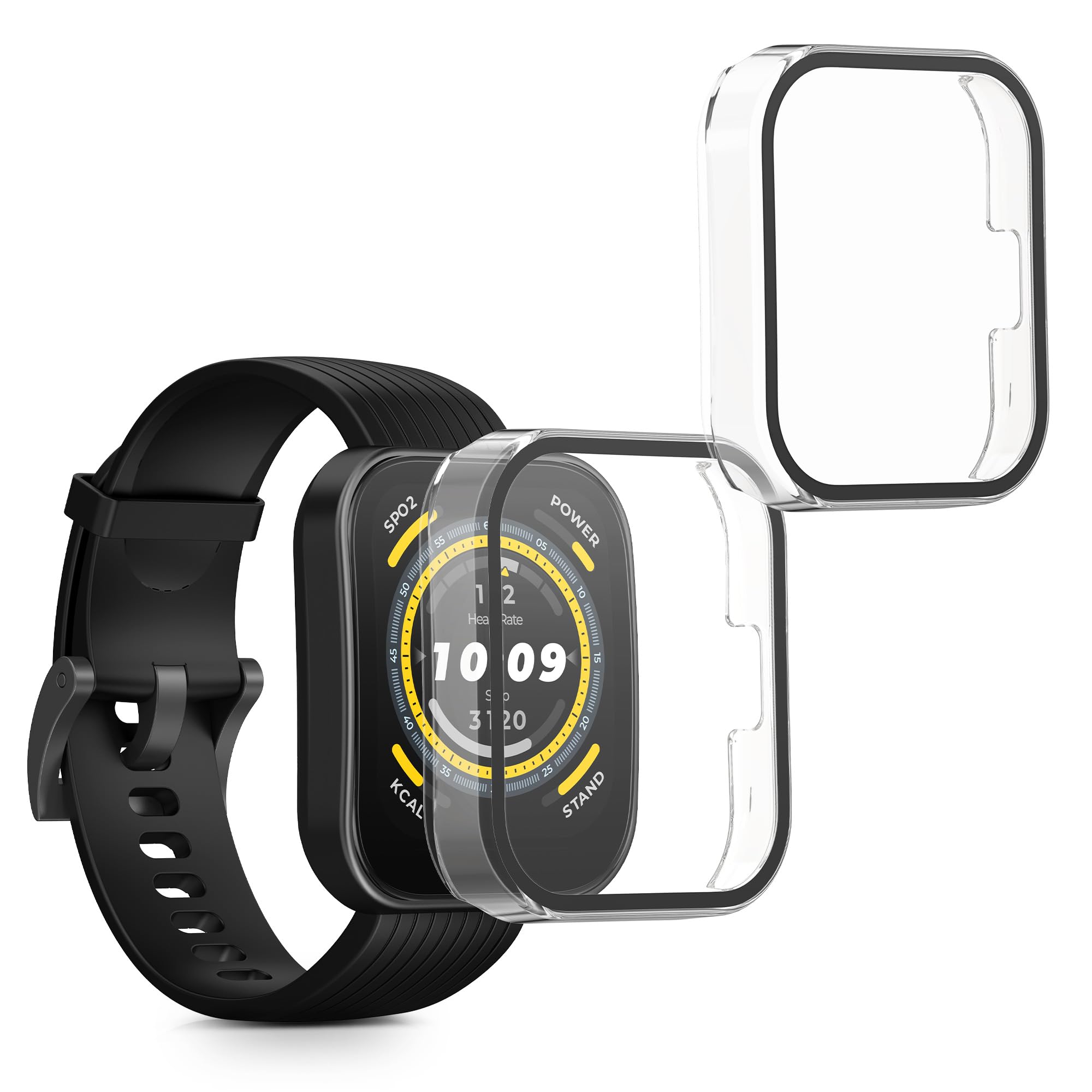 kwmobile Cover Compatible with 22mm Amazfit Bip 6 / Bip 5 Unity/Bip 5 / GTS 3 / Balance 2 / Helio Strap Covers