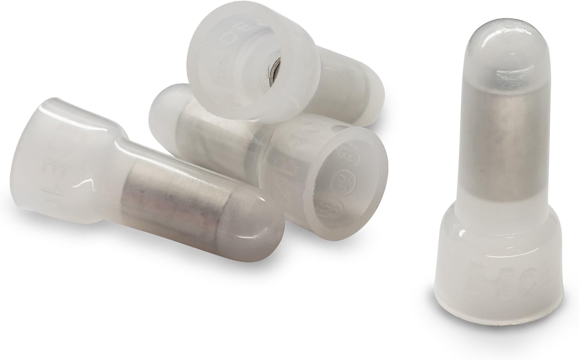 100 PCS Closed End Crimp Cap, Nylon Wire Connector, Tin-Plated Copper Core, CE1, 22-18 Gauge - UL Listed