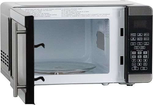 Miniatura 7 de Midea WHS-87LSS1 Refrigerador, 2.4 pies cúbicos, acero inoxidable y horno de microondas West Bend WBMW71S de 700 vatios compacto con 6 ajustes de