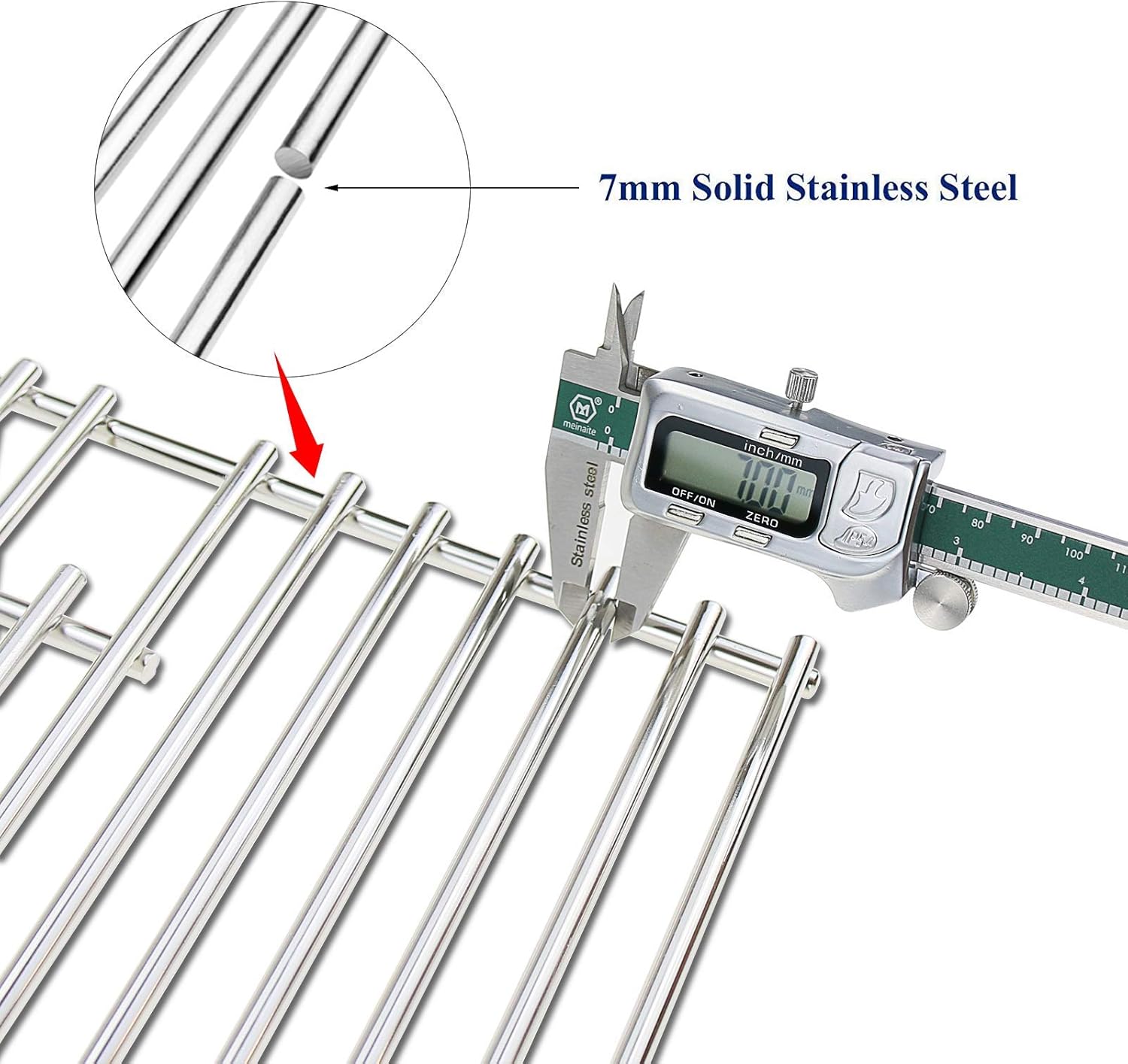 17 Inches Cooking Grates for Home Depot Nexgrill 720-0830H 720-0830D 720-0783E 720-0783C for Nexgrill Replacement Parts 4 Burner Gas Grill Grates Stainless Steel 2 Pack for 5 Burner