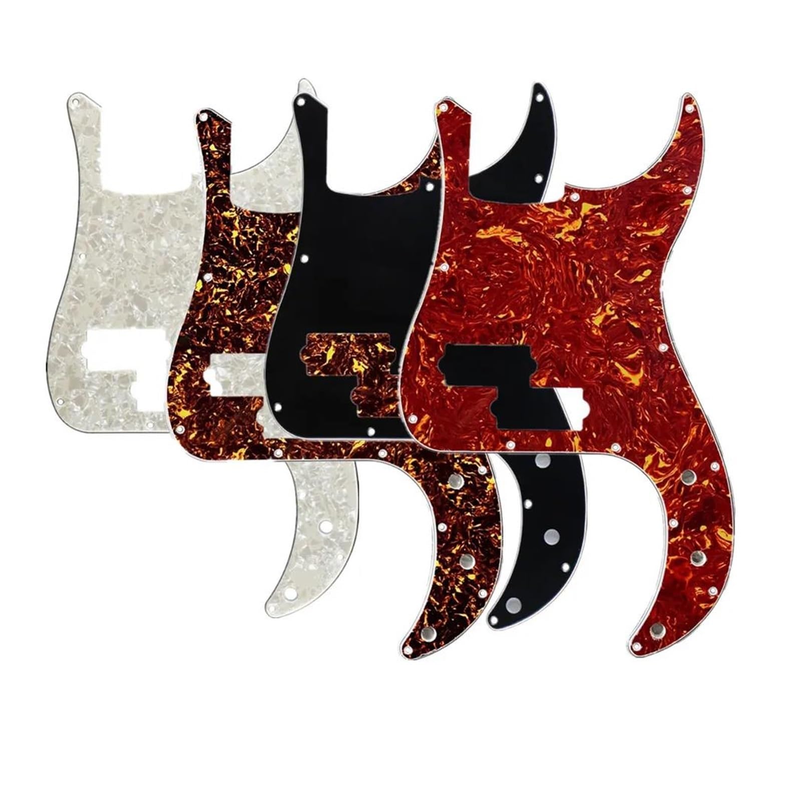 maskownica do gitary elektrycznej 1PC Electric Bass Pickguard PB 4 String Scratch Plate & Screws, 4 kolory do wyboru(Red Tortoise 4ply)