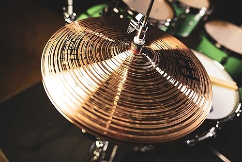 Vista 24 de HCS - Platillos Hihats (Hi Hat) para batería de 15 pulgadas, pares, fabricados en Alemania, latón medio tradicional, 2 años de garantía