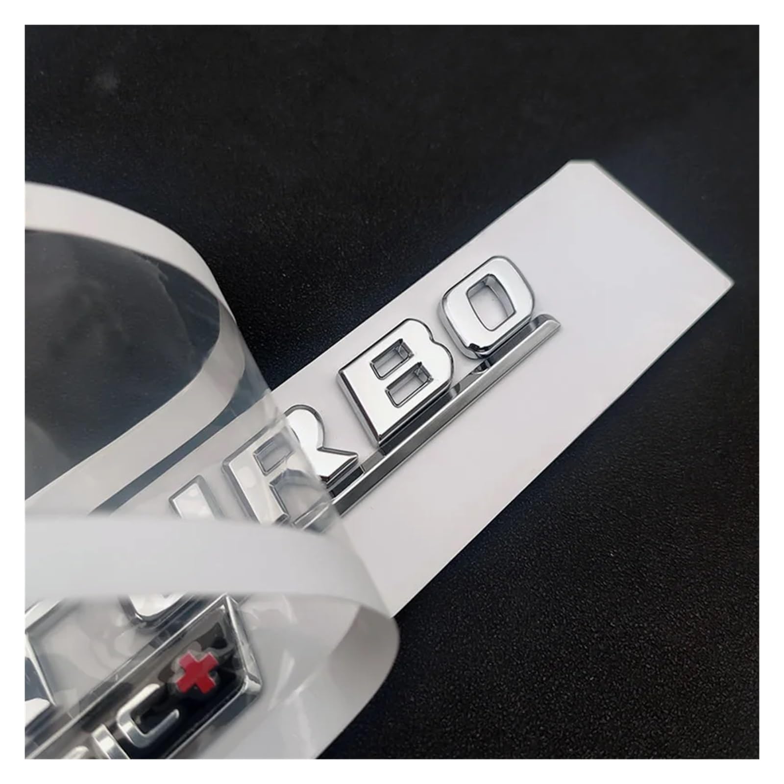 yzw6688 3D ABS Nero Logo Turbo 4MATIC Emblema Parafango Auto Distintivo Turbo 4matic Adesivo Compatibile con C117 W205 W204 W213 W212 Accessori (Color : Glossy Black 2pcs)