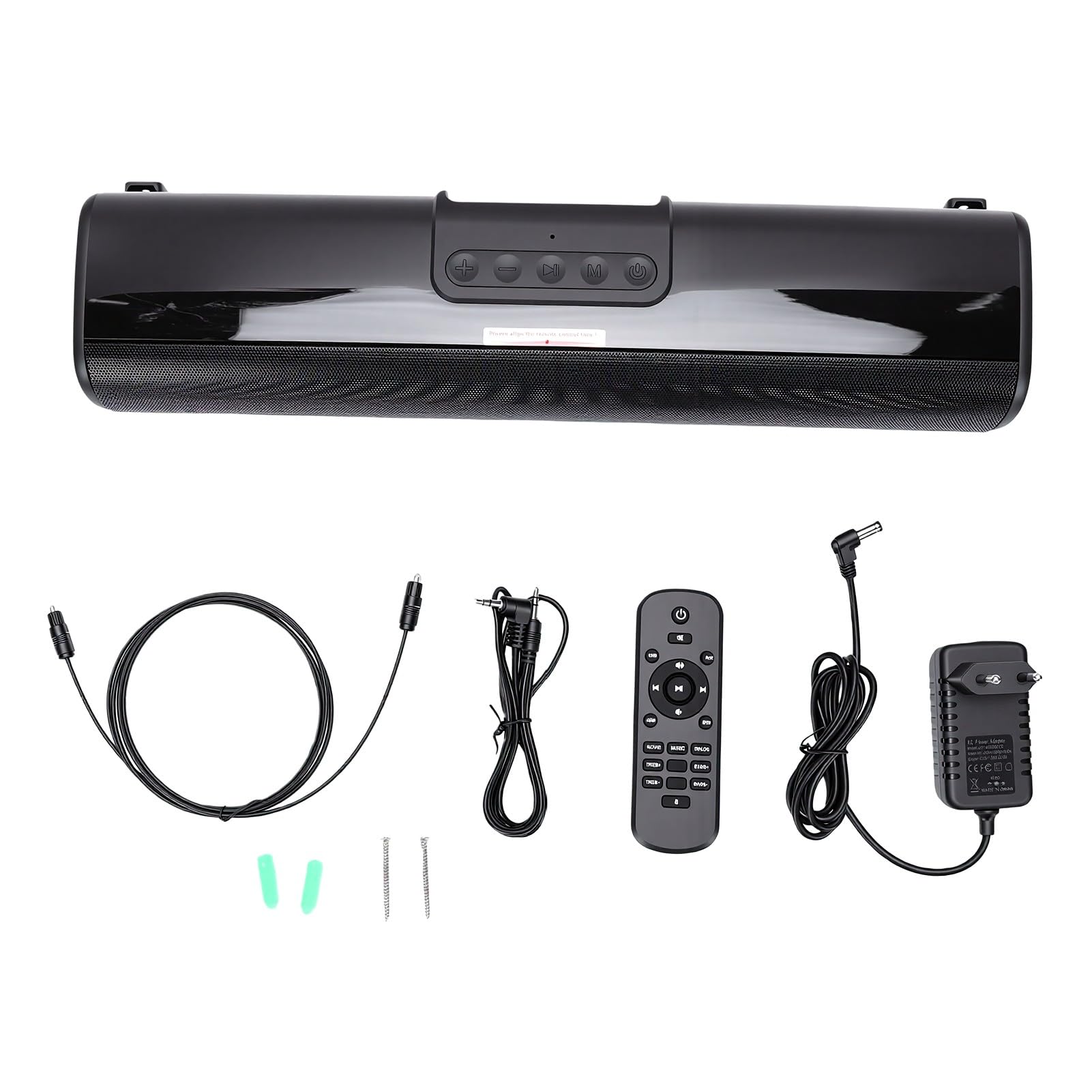 Altoparlante TV, Bluetooth 5.0 con HDMI ARC SPDIF USB AUX, Audio Surround da 60 W, modalità Notizie Film Musicali, Telecomando, per TV PC Telefono (Norma europea)