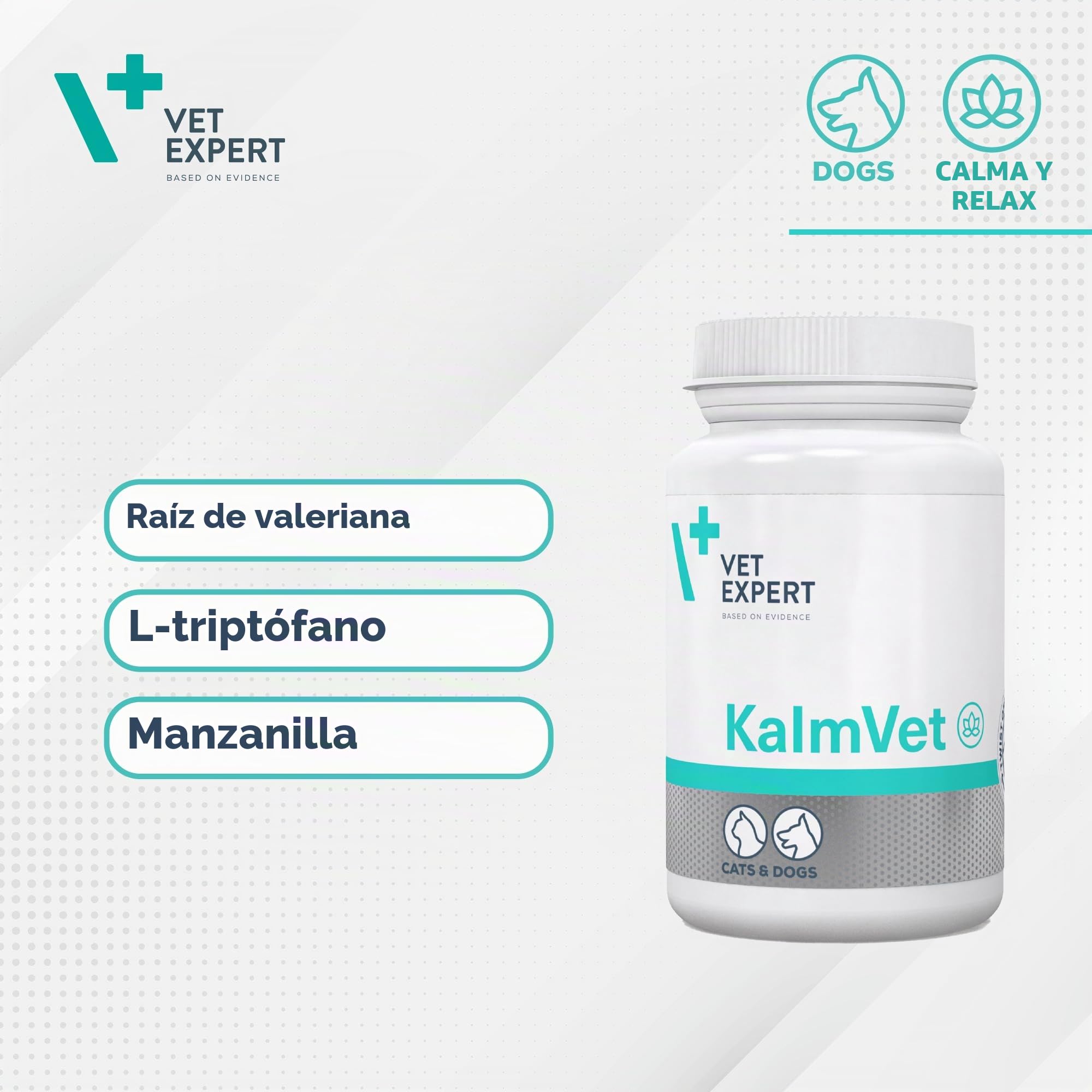 KALMVET 60 Cápsulas TWIST OFF - Alivio del estrés para perros y gatos de VET EXPERT